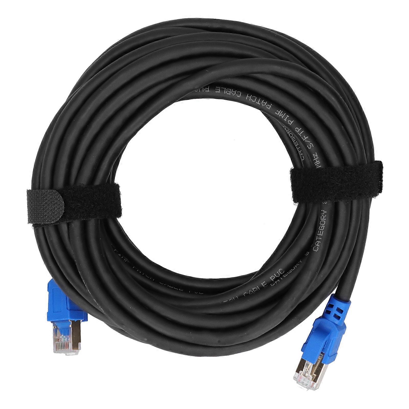 40Gbps Cat8 Ethernet Cable 8m: 2000MHz, Gold-Plated RJ45 for Routers & Networks