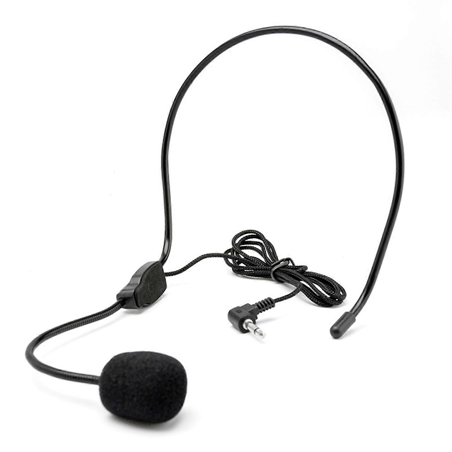 Mini Wired Headworn Microphone Clear Sound Noise Reduction Compatible with Most Amplifiers Portable