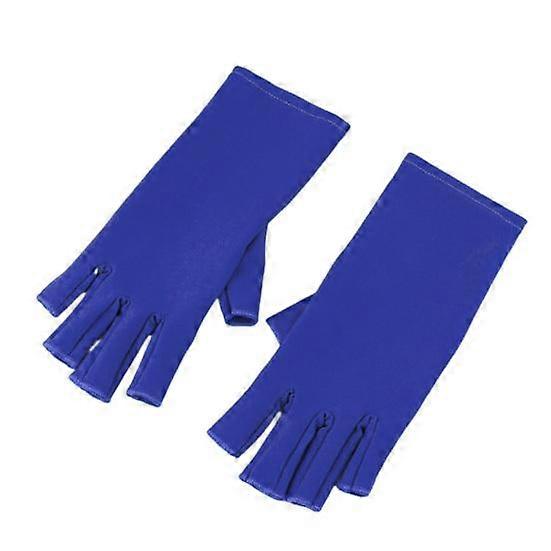 1 Pair Nail Gloves Breathable UV-Resistant No Odor Elastic Washable Sun Protection Polyester Professional Half Finger