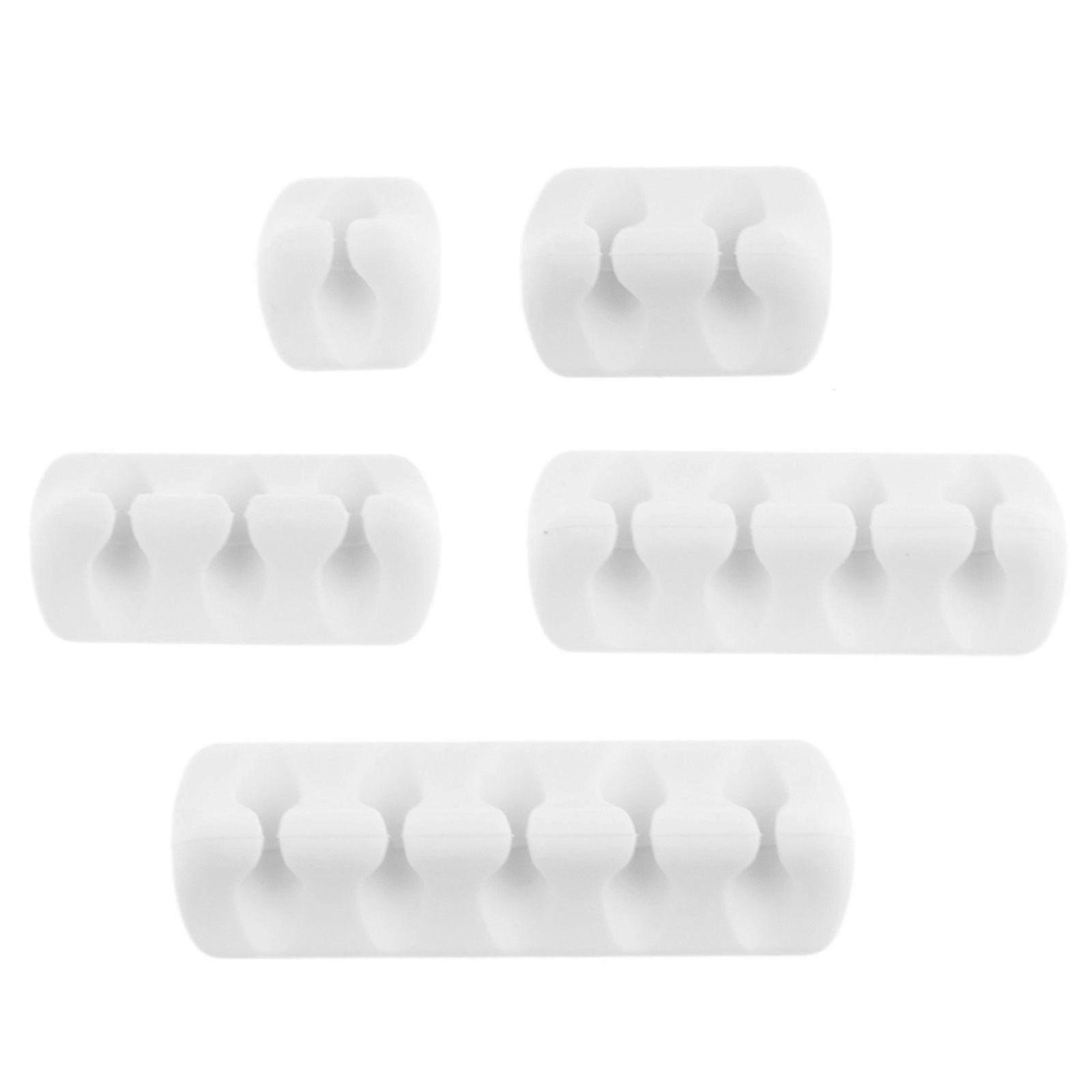 Five piece set of silicone wire fasteners - five sizes