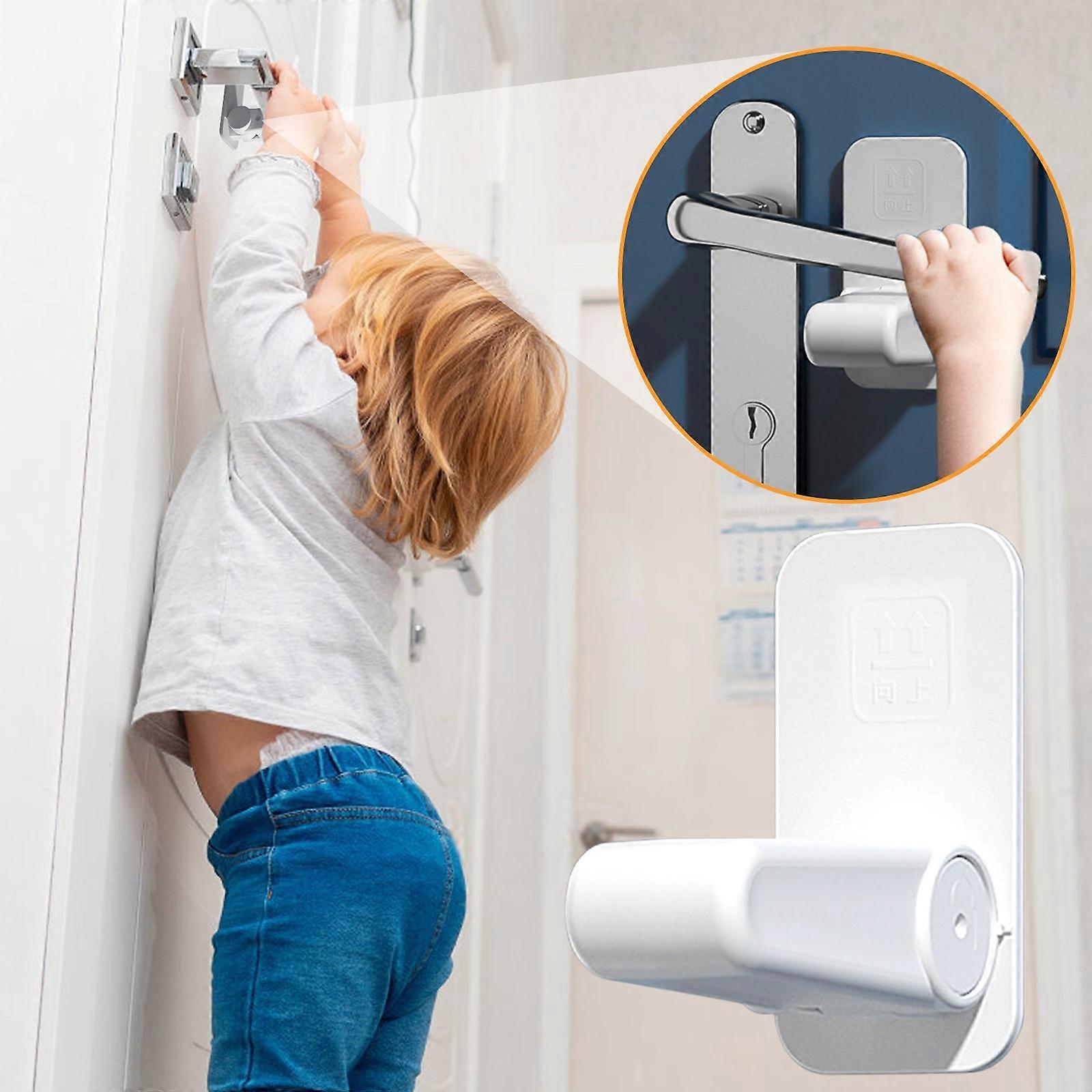 Door Handle Safe Lock Children's And Baby's Avoid Pinch Hand Tool Avoid Cats And Dog Door Opening No Punching Avoid-theft Door Protective Drawer Lock