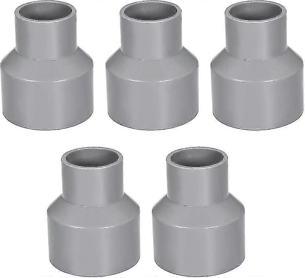 50mm X 32mm Pvc Pipe Reducer Fitting Coupling Hub Coupling Dwv Gray 5pcs