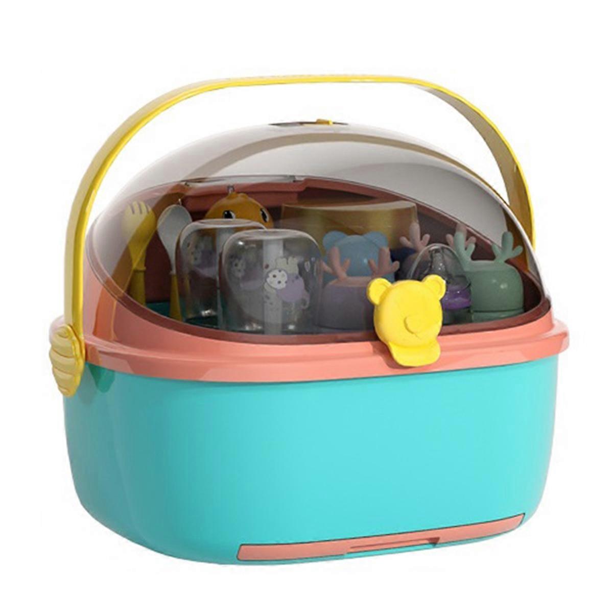 Baby Bottle Storage Box, Waterproof Mold Holder, Cup Organizer with Lid, Dustproof Utensils