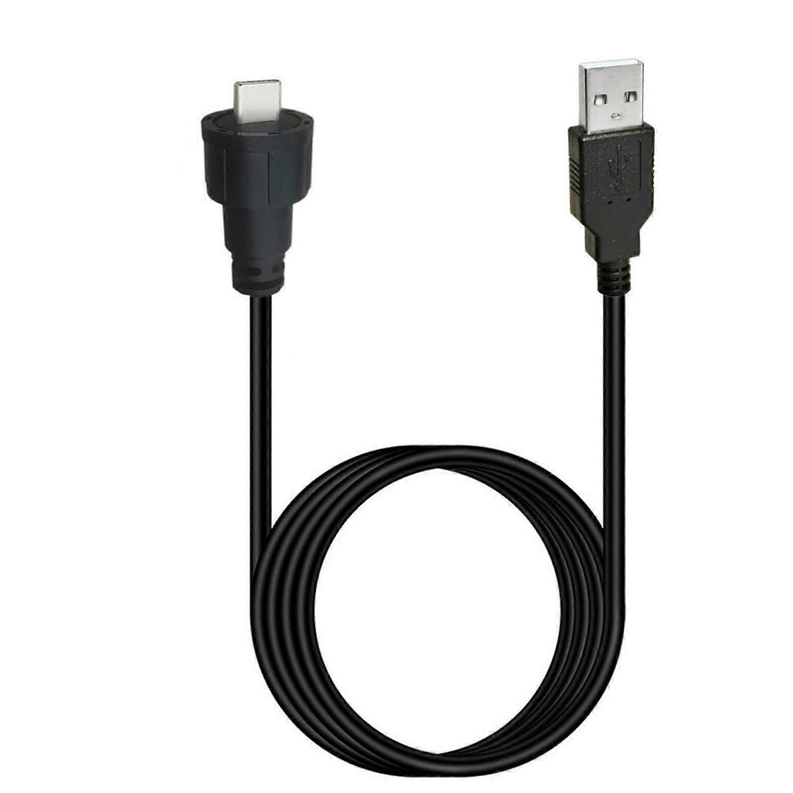 USB3.0 USB2.0 to Type C Cable with Protective Overmolded Cable Threaded Waterproof for Fast Data Exchange