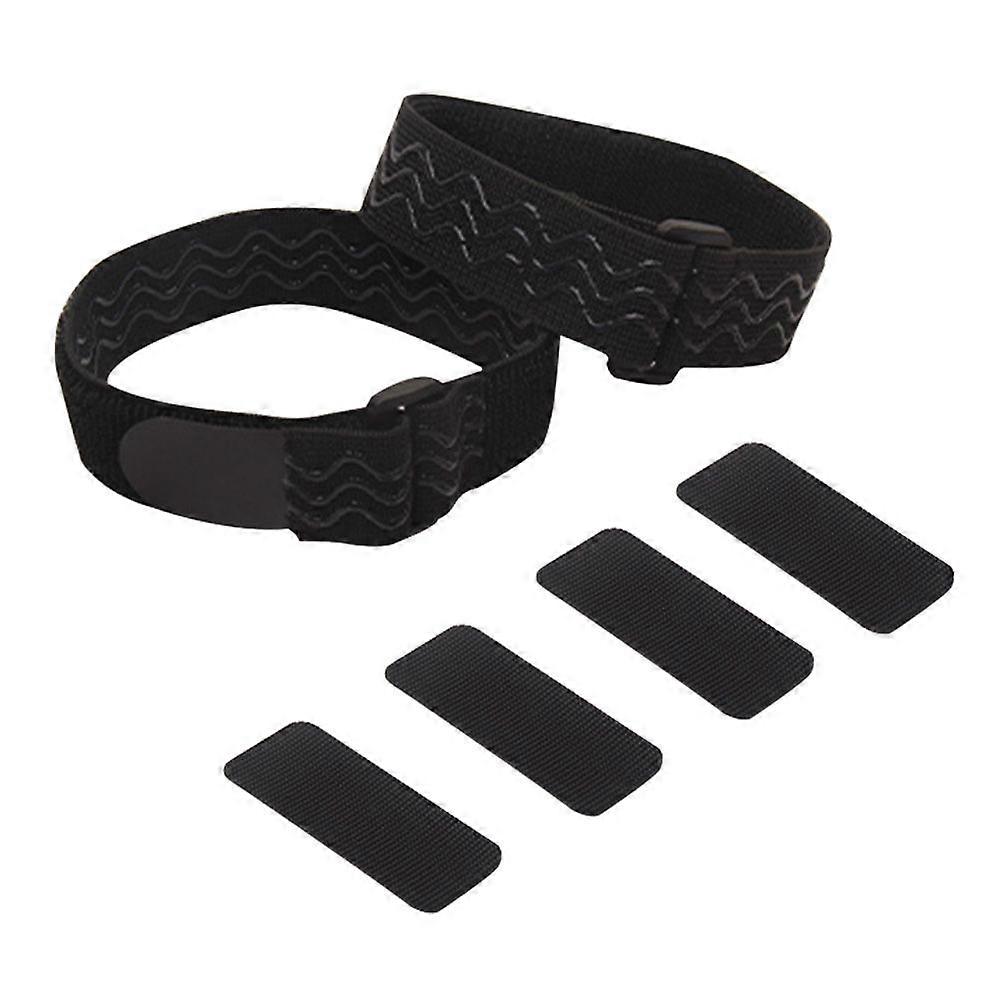 1 Set of High Boot Elastic Band Anti-slipping Strap Over-knee Boot Supply Black