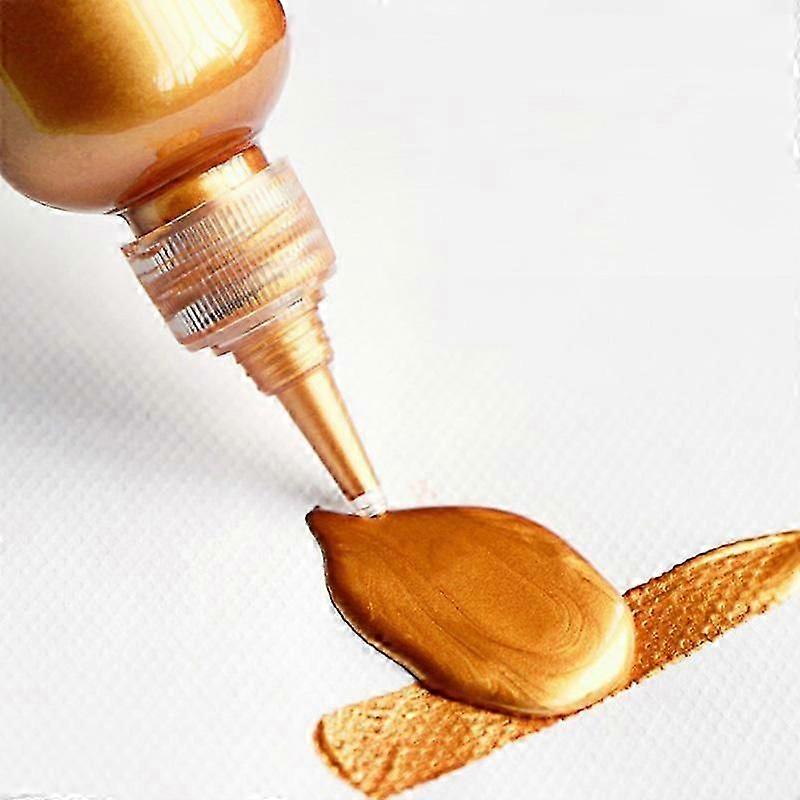 60 ml guldfärg zinklegering akrylfärg vattentät inte blekt diy målade pigment