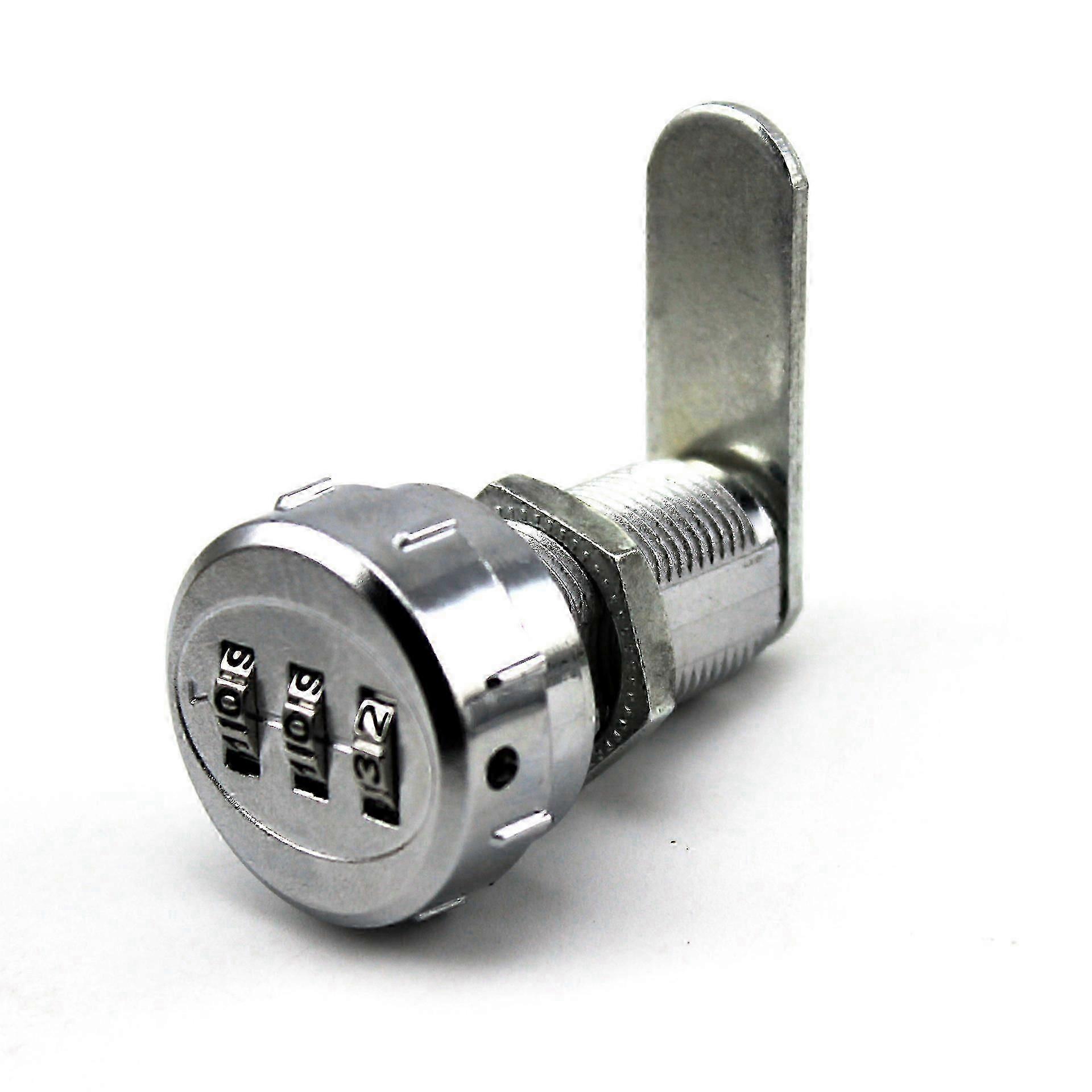 Mechanical Combination Cam Lock, 3 Digit Group Lock, Combination Combination Cam Lock Security Lock, Combination Lock, File Cabinet Lock(1pcs, silver