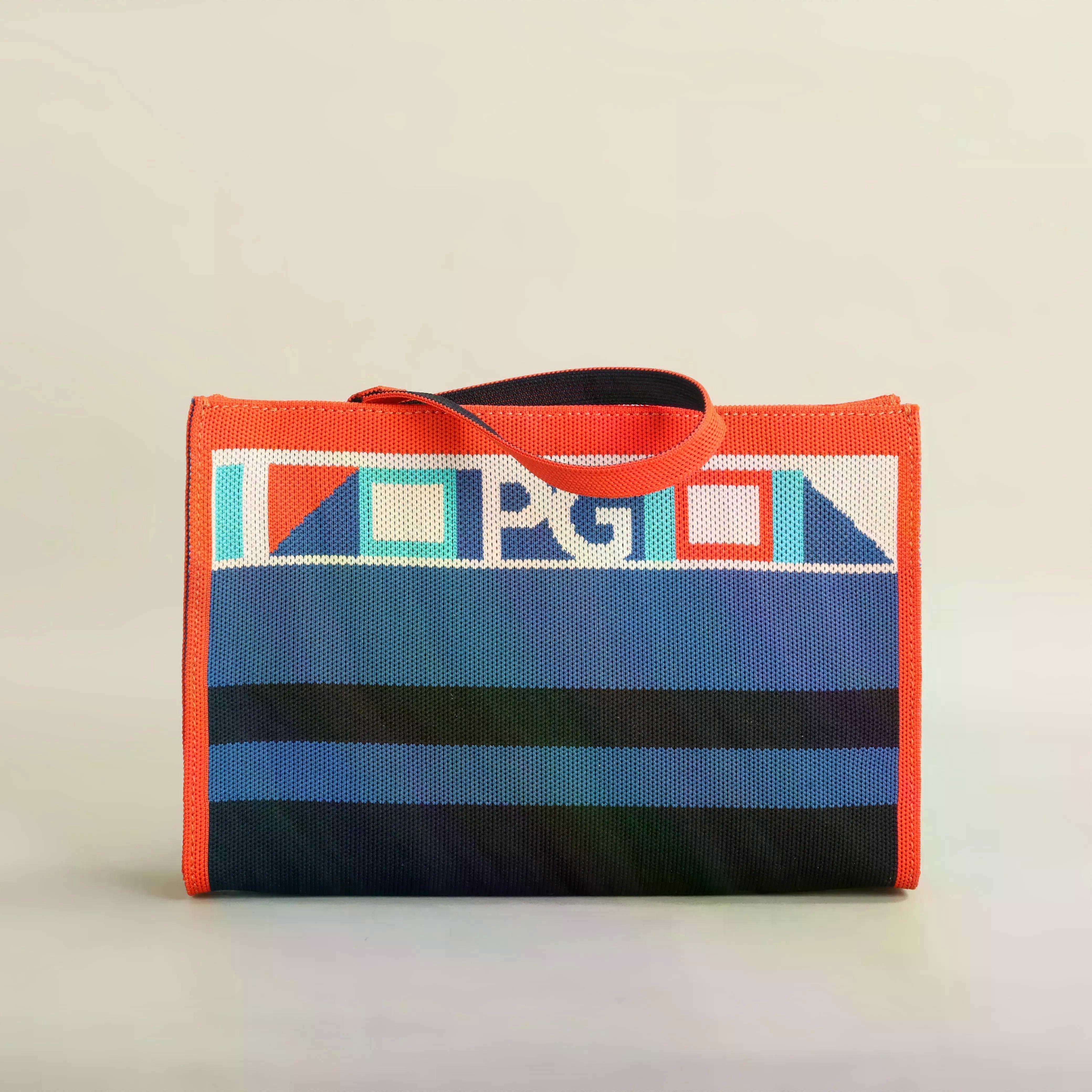 Design de style unique shopping coloré rayé sac à main sac à main de mode