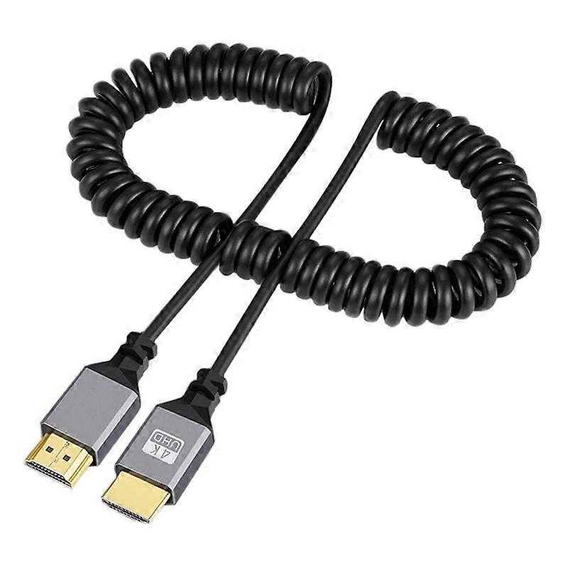 HDMI OD4.0 Spring Cable, Length: 0.5m~2.4m HDMI Type-A to HDMI Type-A