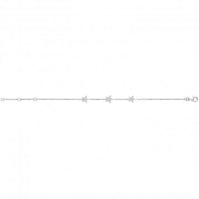 Acotis Silver Bracelet Zirconia Triple Star G3363B
