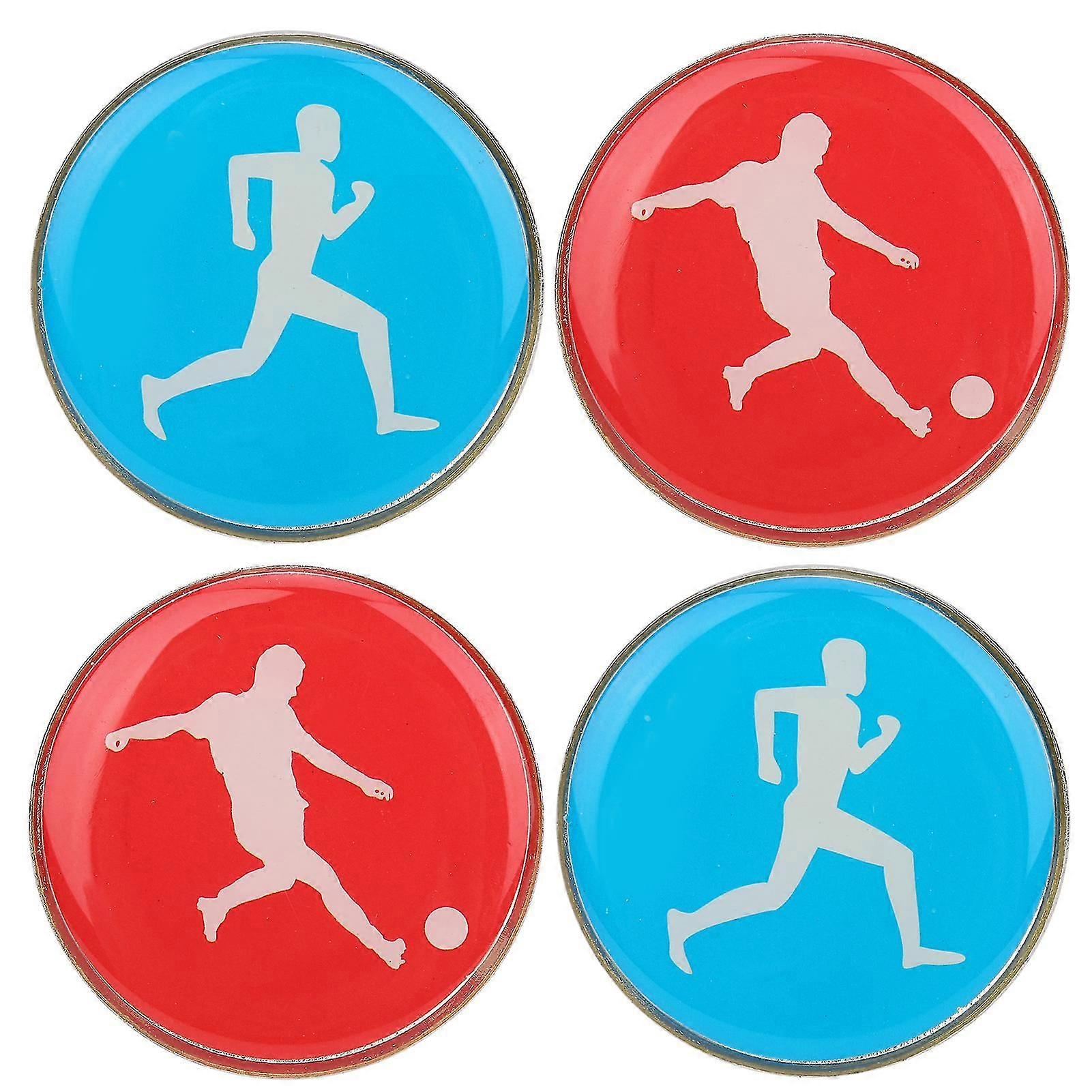 4pcs דו צדדי השופט לזרוק מטבע עבור כדורגל כדורגל כדורעף טניס שולחן לזרוק מטבע