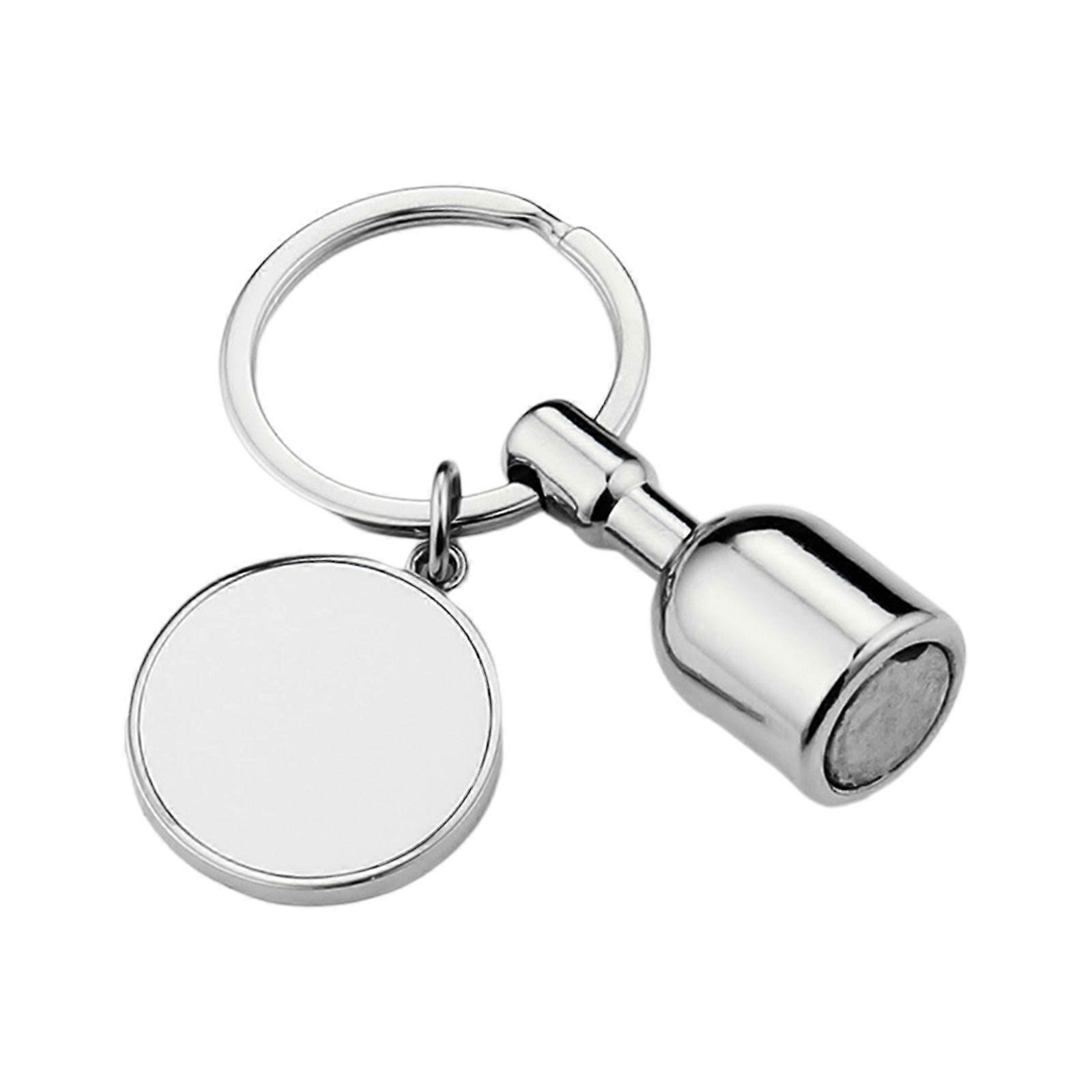 Sublimation Blank Keychain Metal Heat Transfer Keychain Blank Board for Key Rings for DIY Crafts Supply Keychain Making