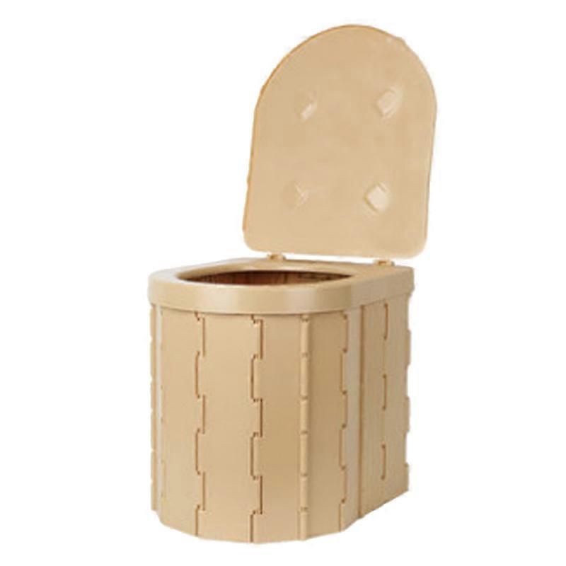 Hordozható összecsukható WC integrált ABS nagy teherbírású utazási WC fedéllel kempinghez sárga