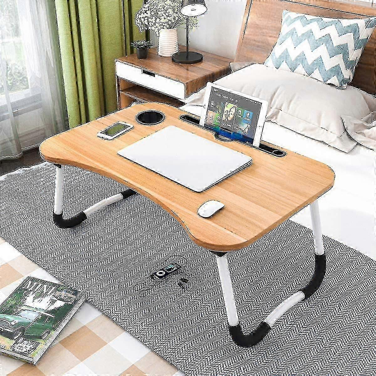 Laptop Bed Table, For Serving Tray, Notebook Stand, Reading Table, Stable Portable, Bed Tray With Cup Slot, Multi-function Table