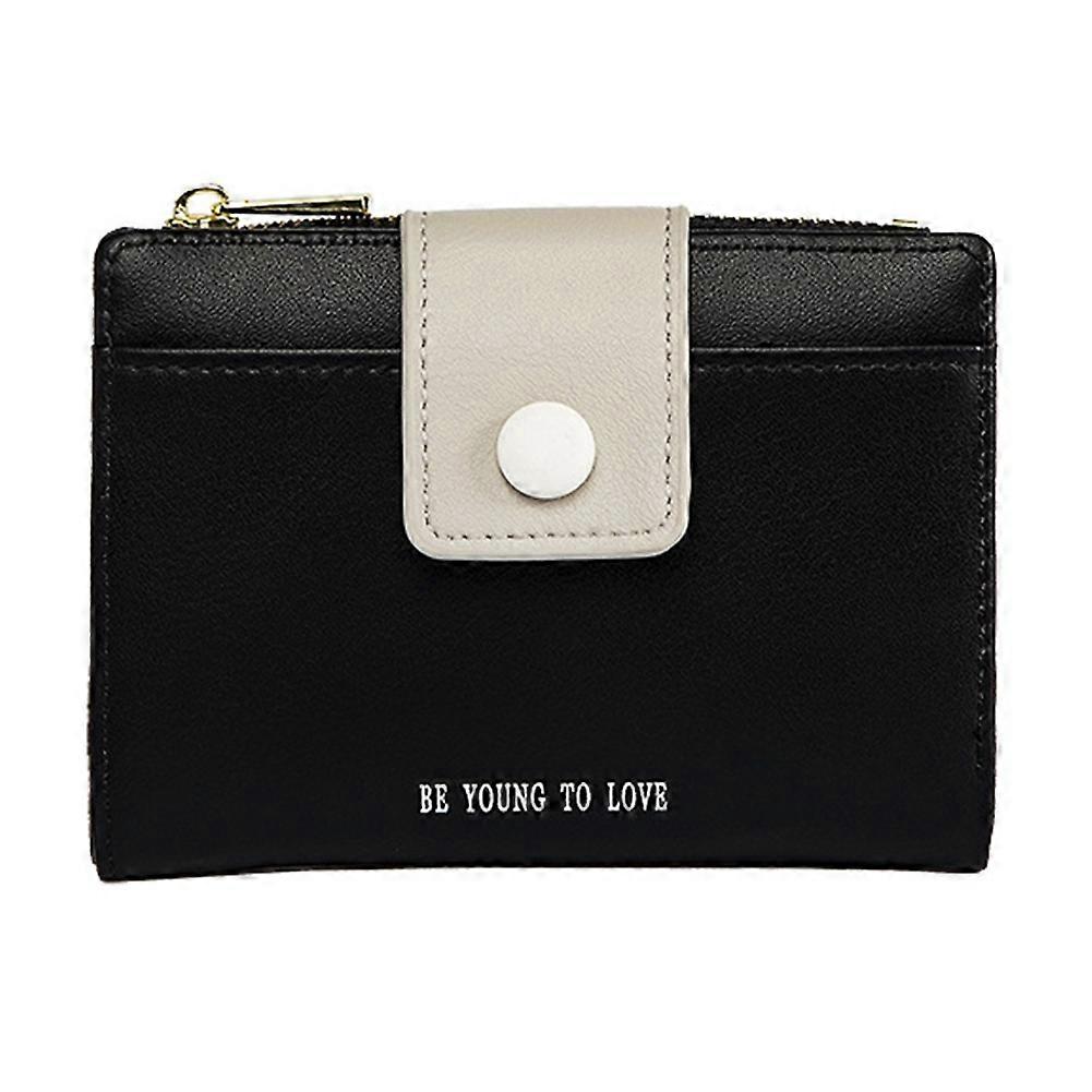 Women's Fashion Simple Student Short Coin Purse Zipper Design Buckle Design Suitable for Dating