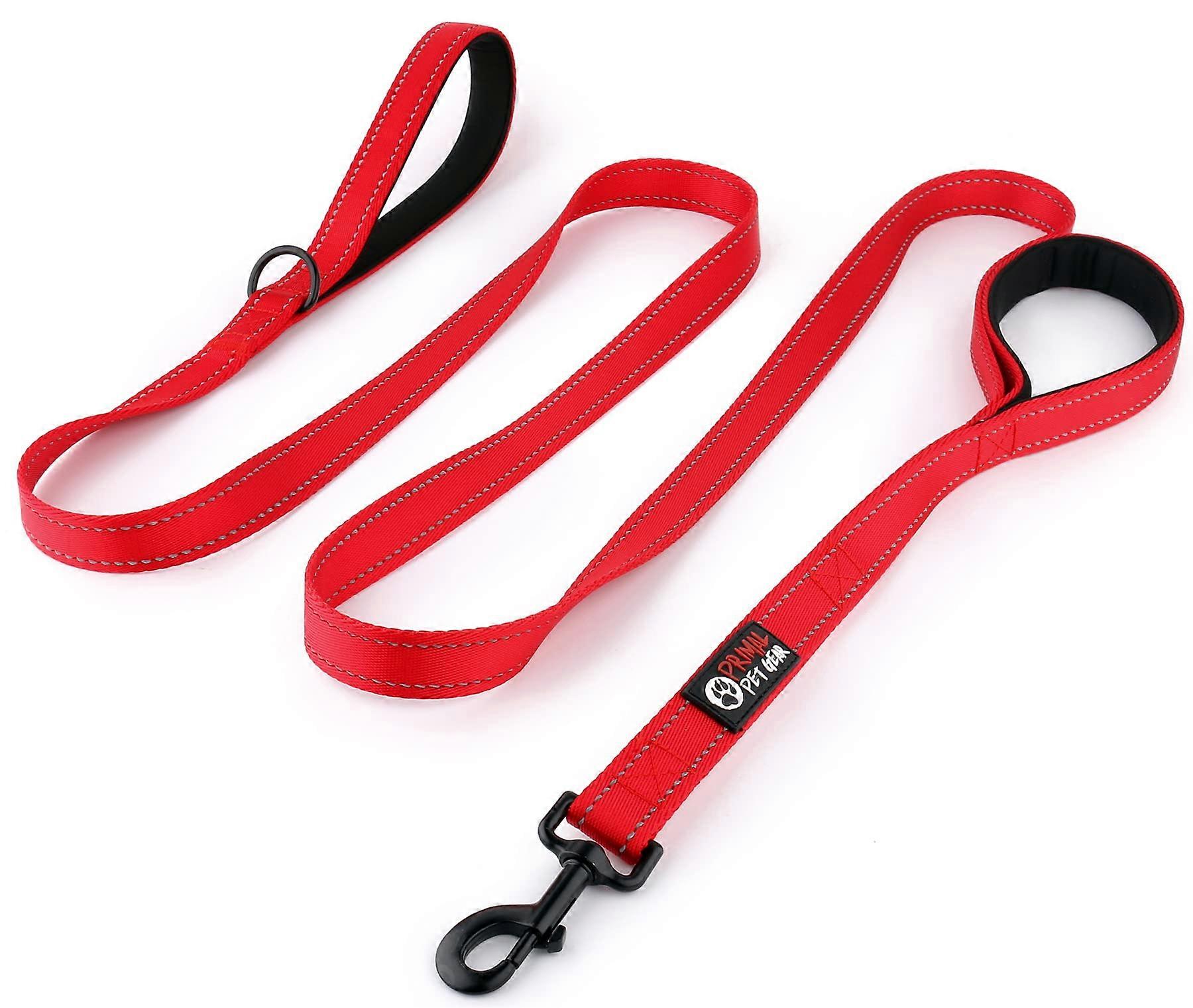 Dog Leash for Control Safety Training, Heavy-Duty 6FT Nylon, Reflective Stitching, Comfortable Handle, Ideal for Large Dogs
