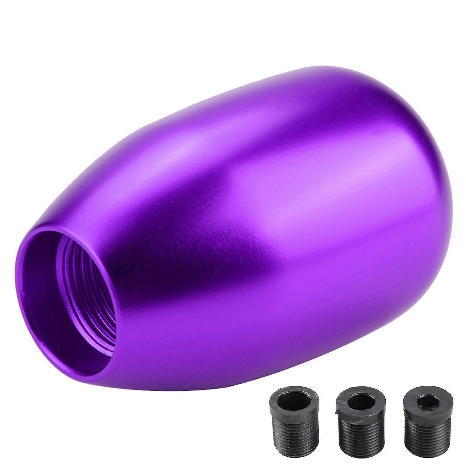 5 Speed Manual Car Gear Shift Knob with 3 Adapters 8/10/12mm (Purple)
