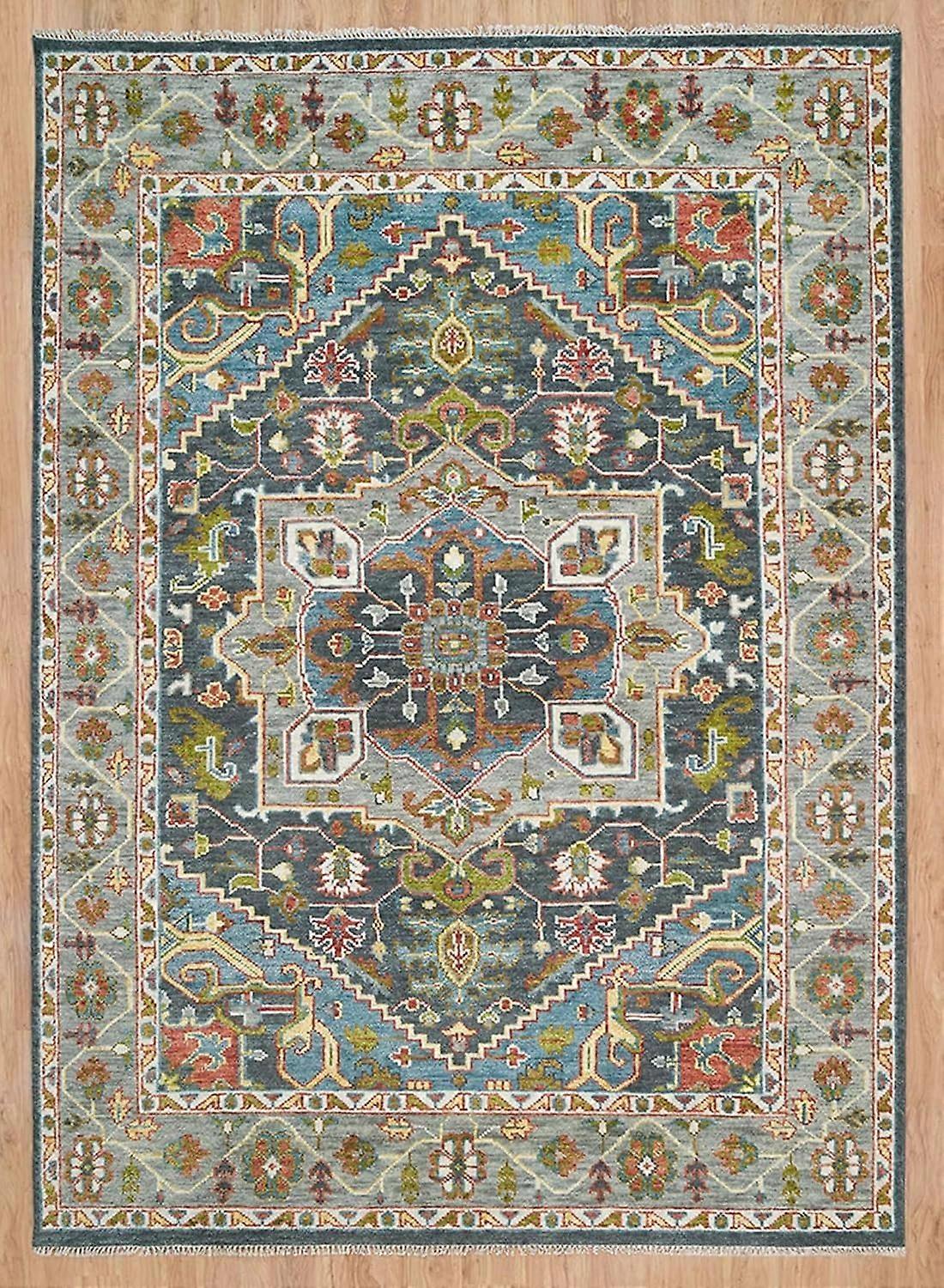 Grey Turkish Oushak Hand Knotted Rug For Bedroom & Living Room