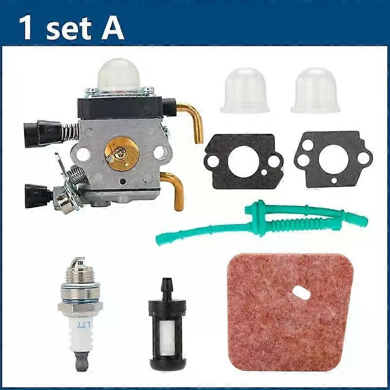 CMCP Carburetor Kit with Air Filter Line Gasket Carb compatible for  Stihl FS55 FS55R FS55RC KM55 HL45KM55R FS38 String Trimmer Weed Eater