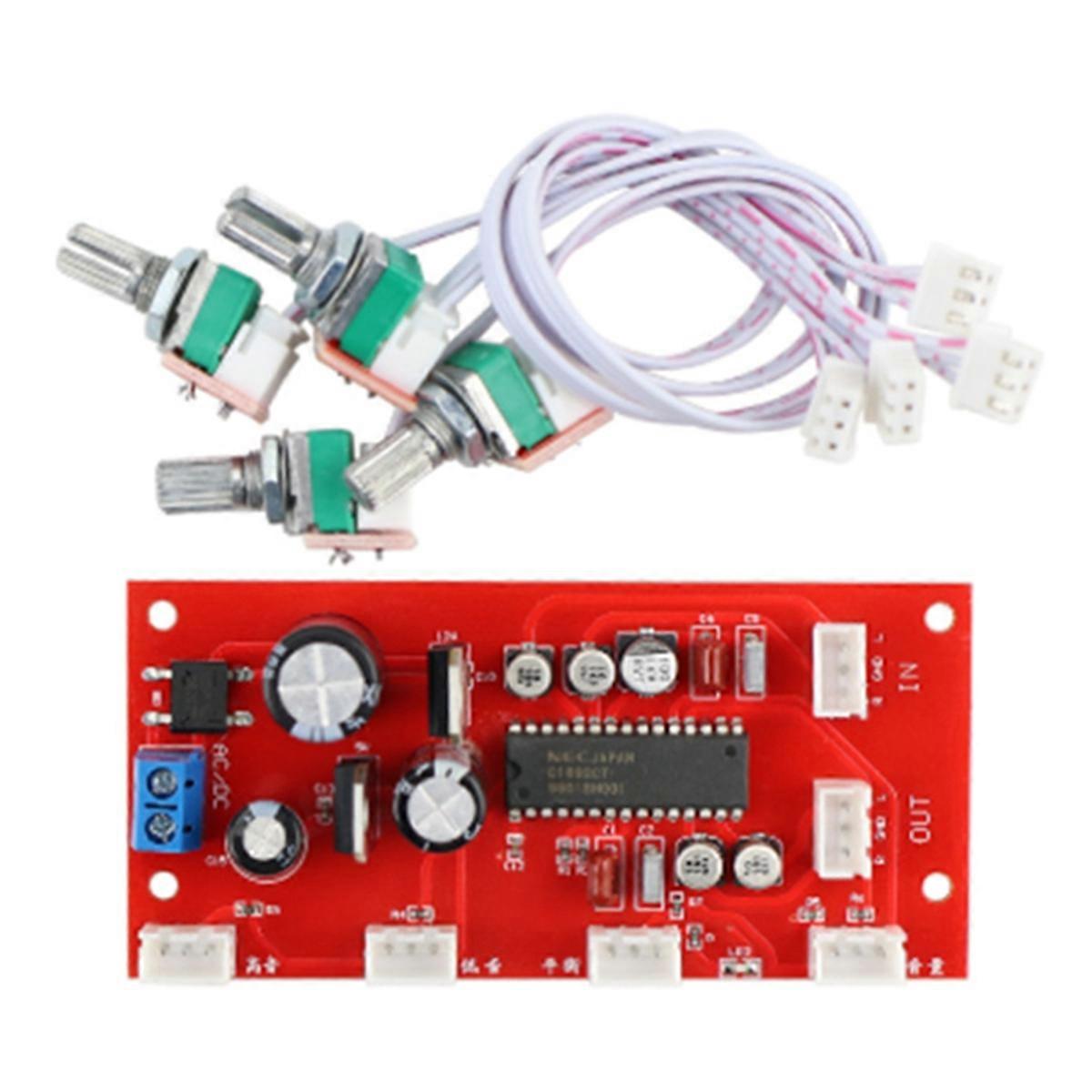UPC1892 HIFI Stereo Preamplifier Volume Tone Control, Treble Balance Bass Finished Board Potentiometer Separation
