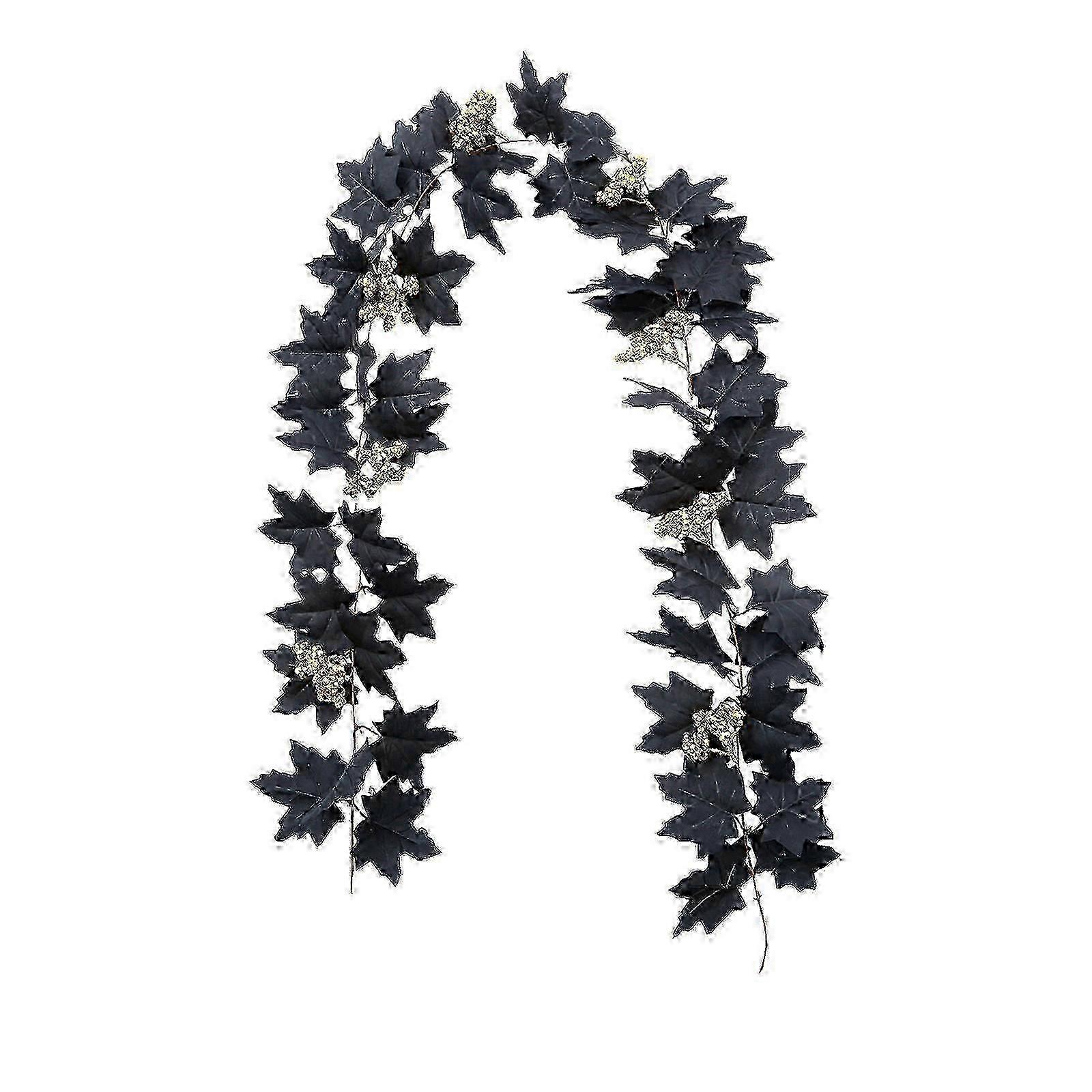 Artificial Maple Leaf Decorative Maple Leaf Simulation Wall Hanging Halloween Rattan