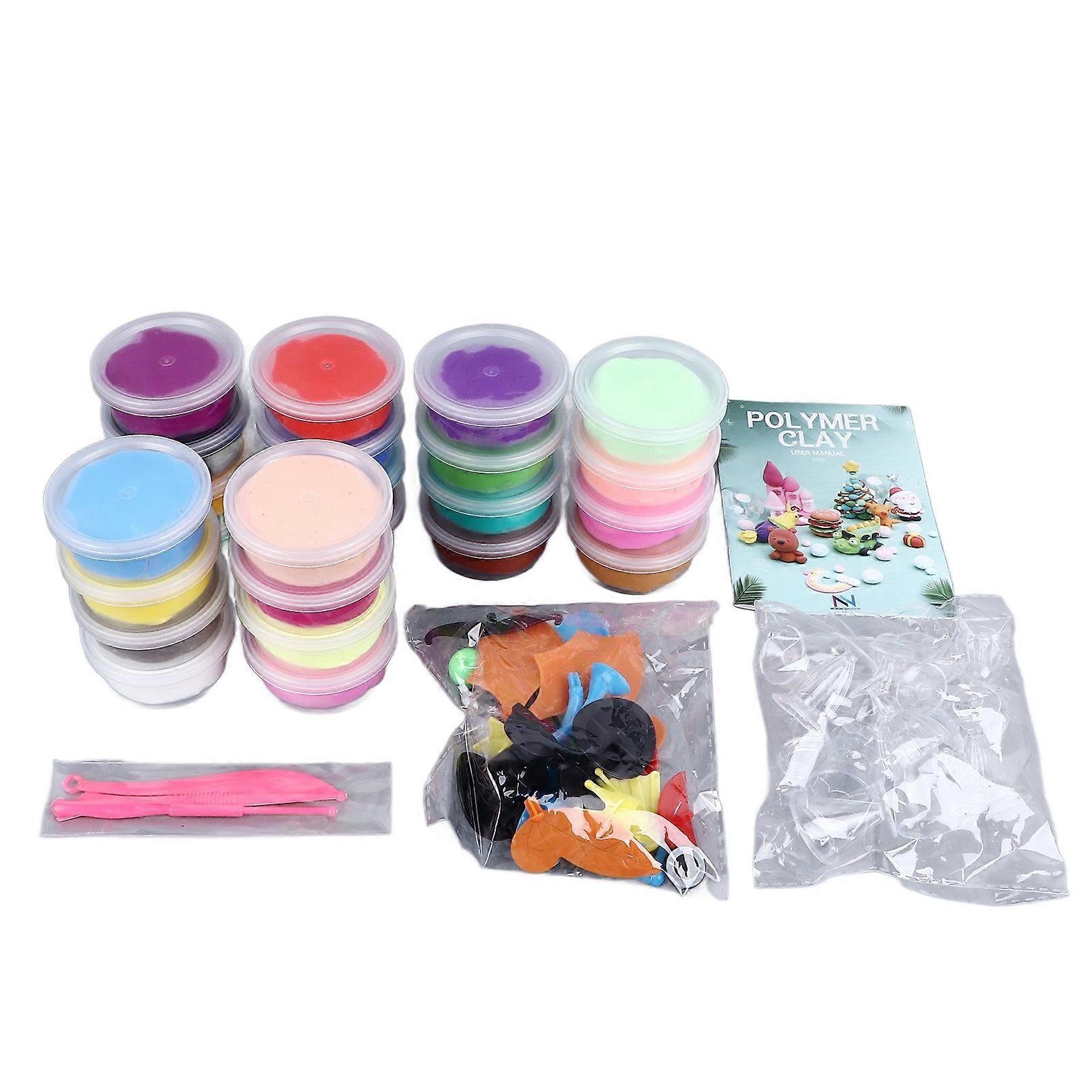 24 Colors Super Light Clay Kit with 3 Sculpting Tools for Kids