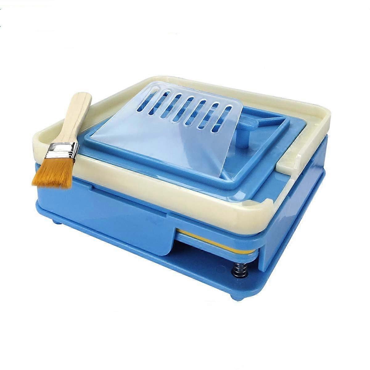 100 Holes Home Filling Tray Kit 00# Size Plastic Multi-Purpose Tray For Pill Maker And Capsules Machine Tool Blue