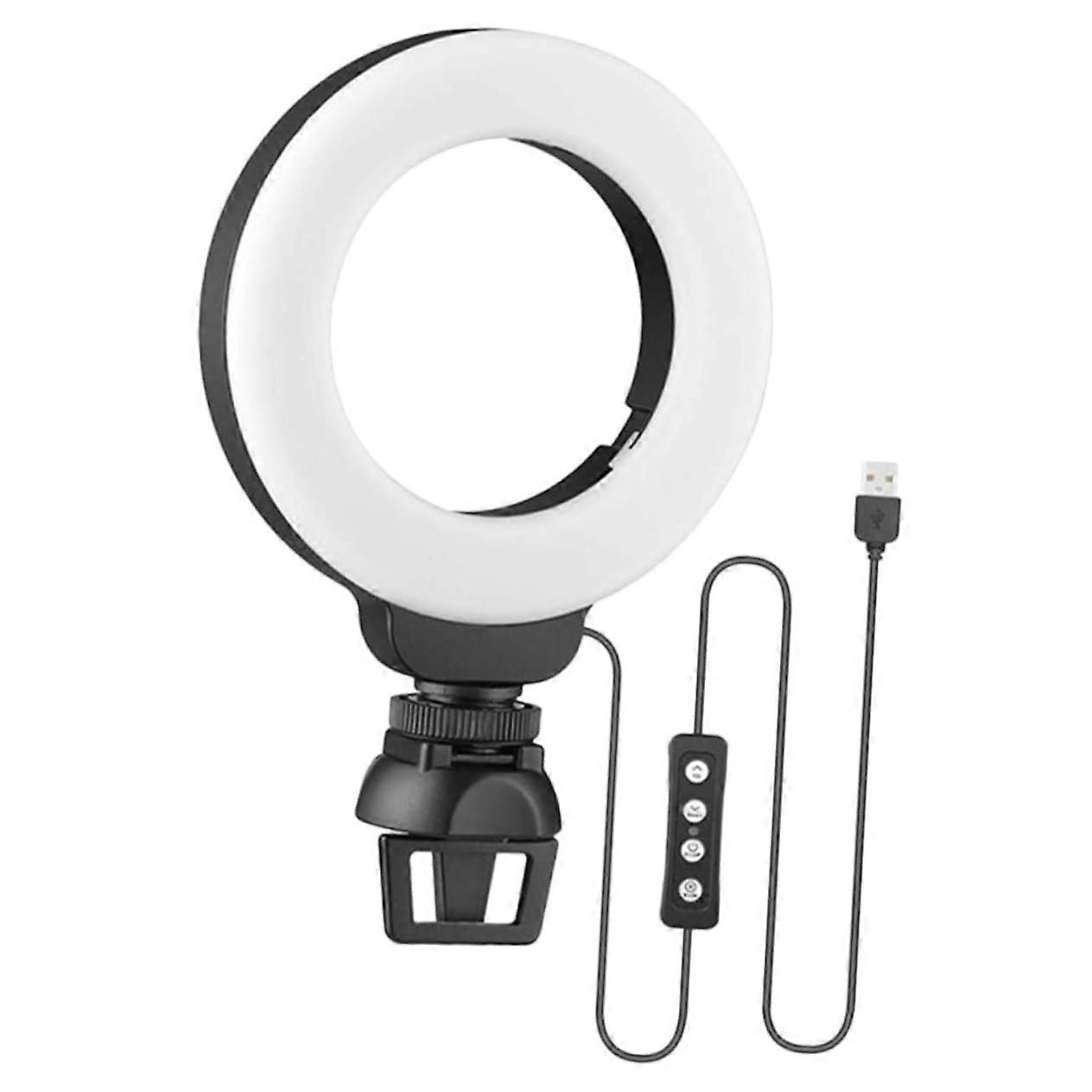 Mini Ring Light For Laptop Desk Dimmable LED For Photography And Video Conferencing