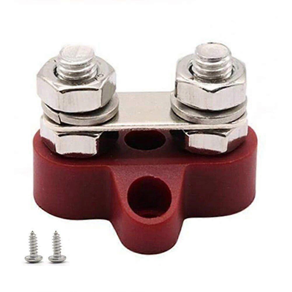 5/16\" Terminal Block Studs DC12V-24V Junction Block Bus Bar Insulated Dual Heavy Duty Power Distribution Stud Positive Negative