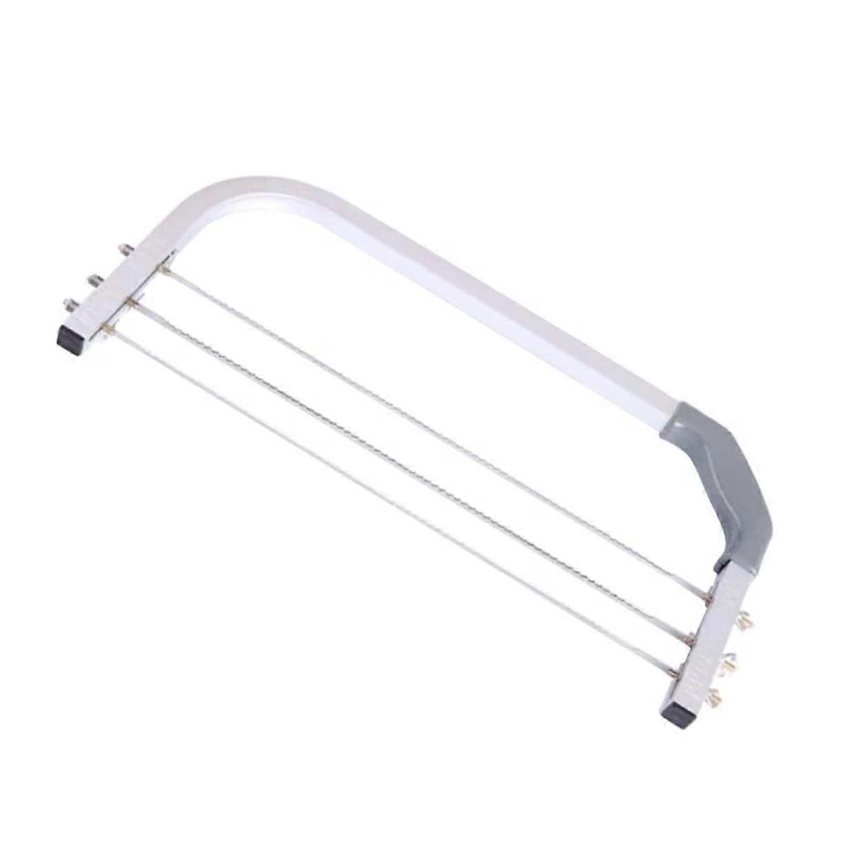Adjustable Cake Slicing Leveler Tool with 3 Blades, Aluminum Alloy, Non-Slip Handle for Baking and Torte Decorating