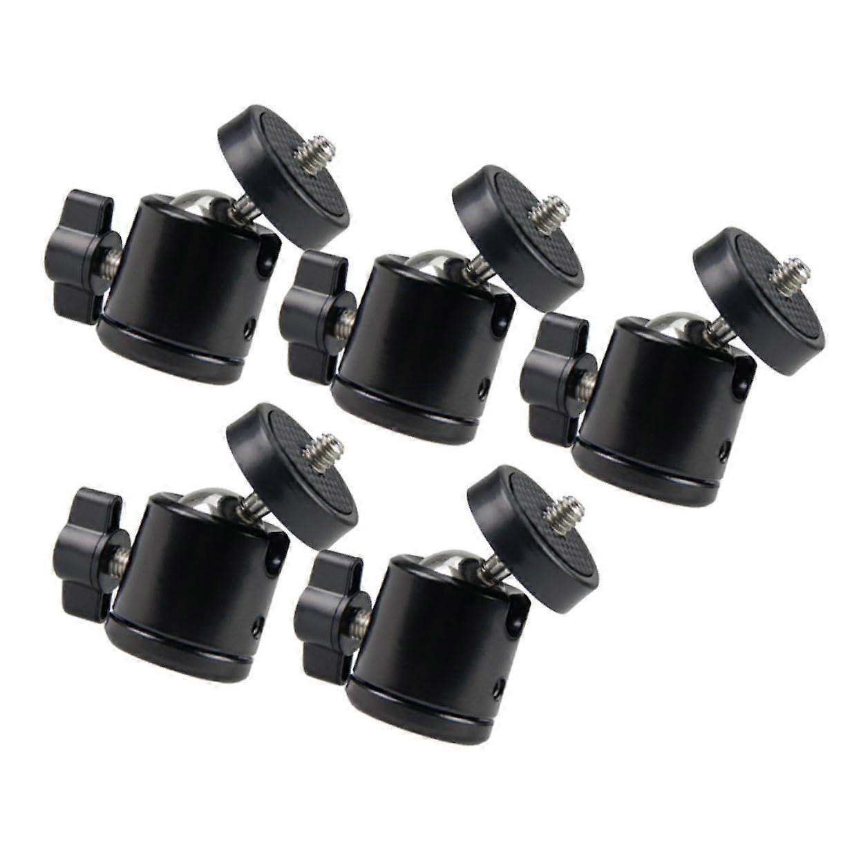 5pcs Mobile Phone Ptz Spherical Head Compatible Cameras SLR Damping Head Scale 1/4 Screw Base