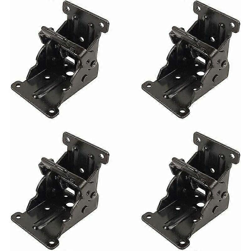 Self-Locking Folding Hinge, 4 Pcs Kitchen Cabinet Folding Hinge, Sheet Steel 90 Degree Foot Folding Hinge, Locking Extension Table Foldable Shelf Brac