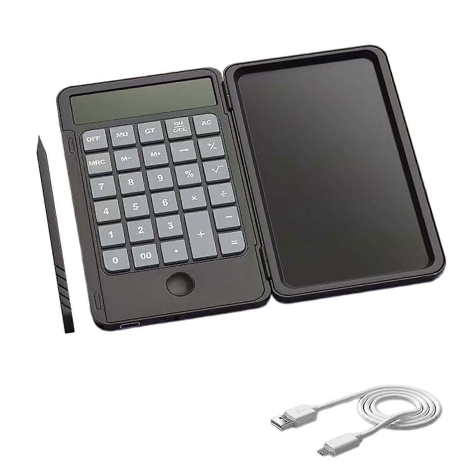 Foldable Calculator 12 Digit Desktop Calculator for Accounting Business Home Black