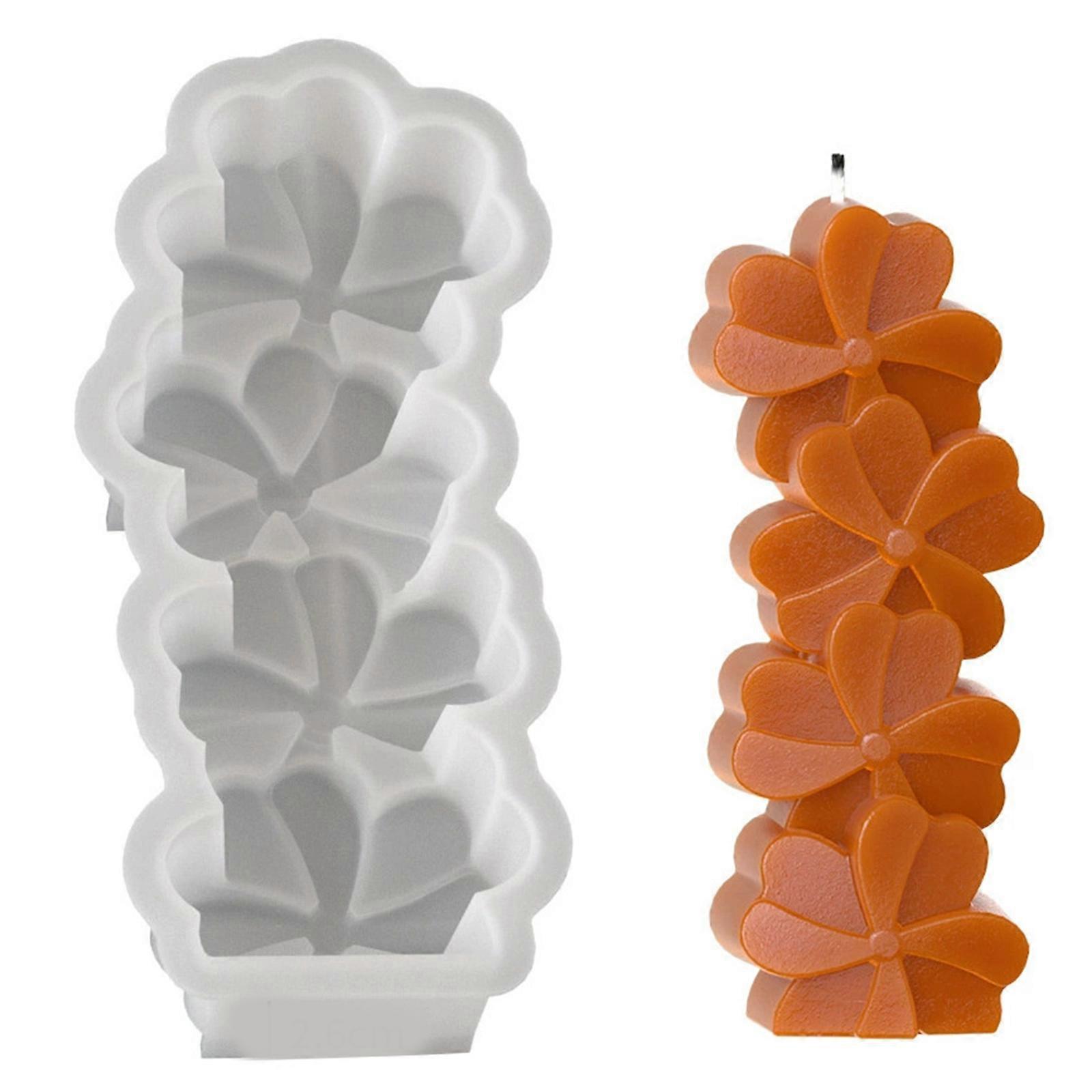 3D Heart Silicone Mould Stacking Flower Candle Molds Ornament Molds Plasters Molds Casting Molds Epoxy Resin Molds