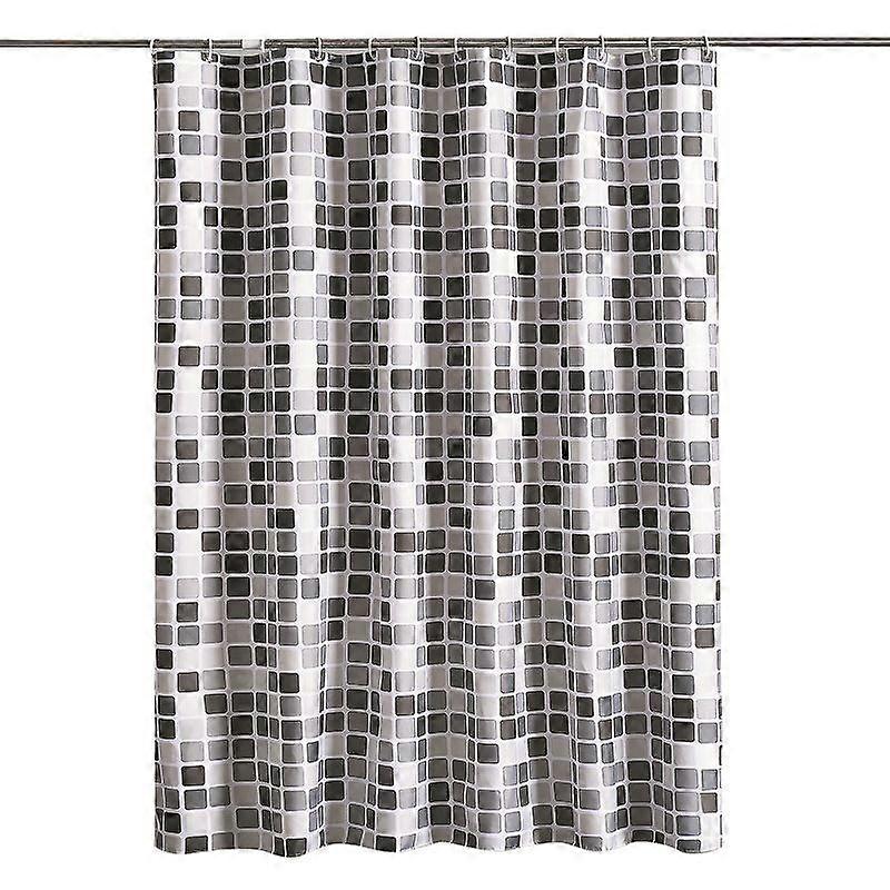 The new shower curtain mosaic shower curtain is suitable for bathroom partition (120 wide * 180 high CM)