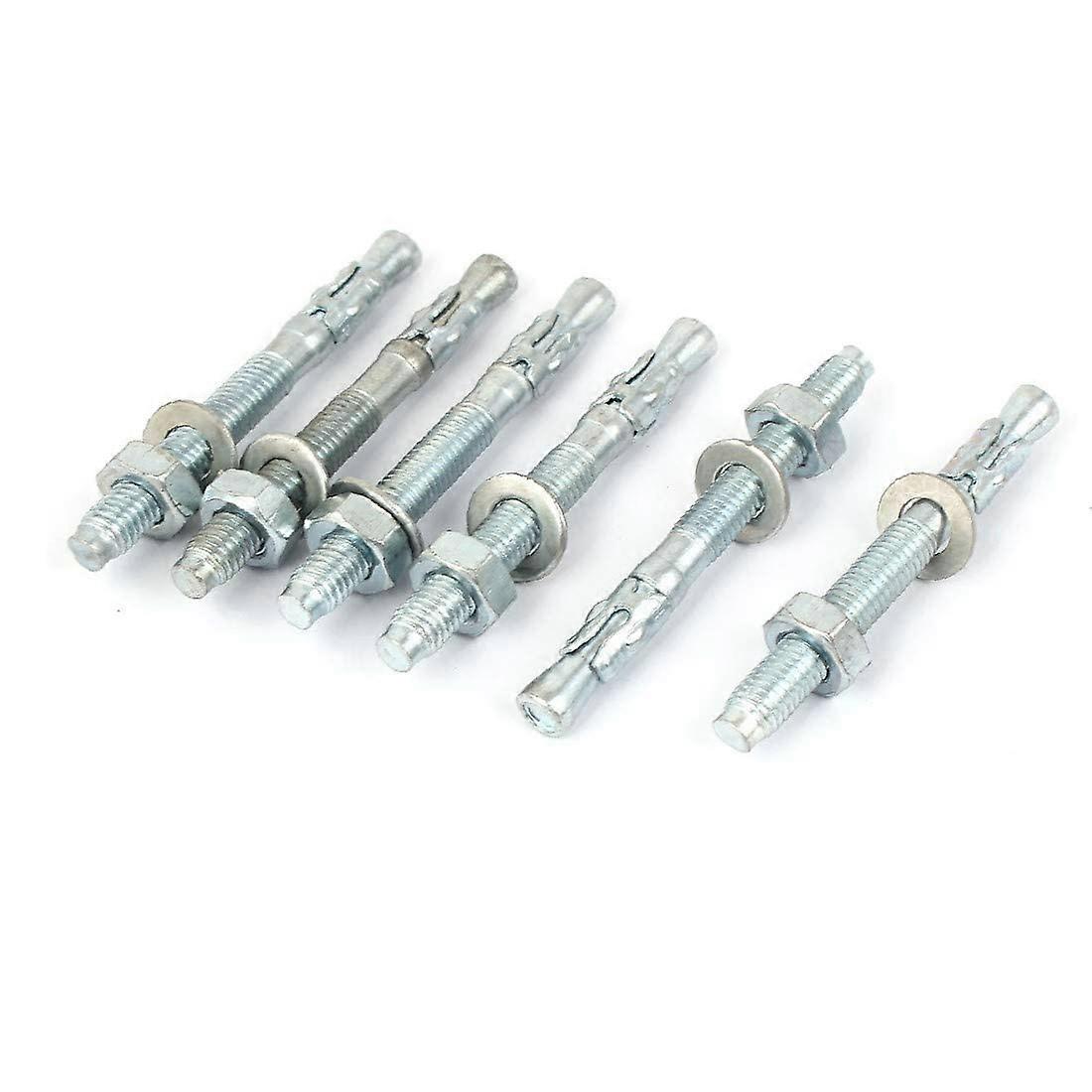 Blue Zinc Plated M8x80mm Screw Type Expansion Bolts for Car Repair - 6pcs Multiple Color Options Available