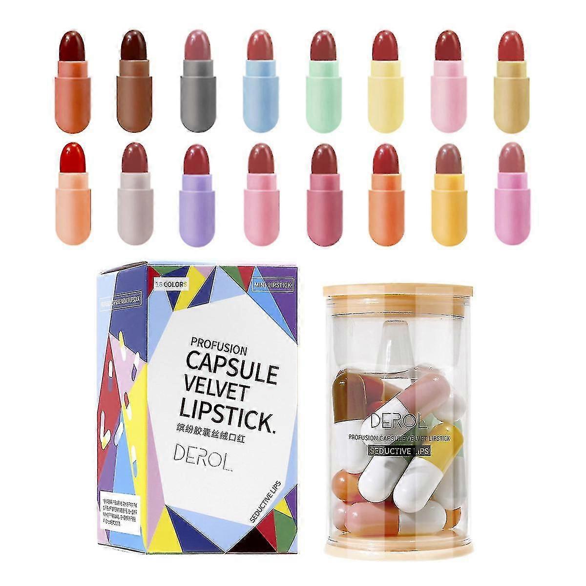 16 Colors Mini Capsule Lipstick