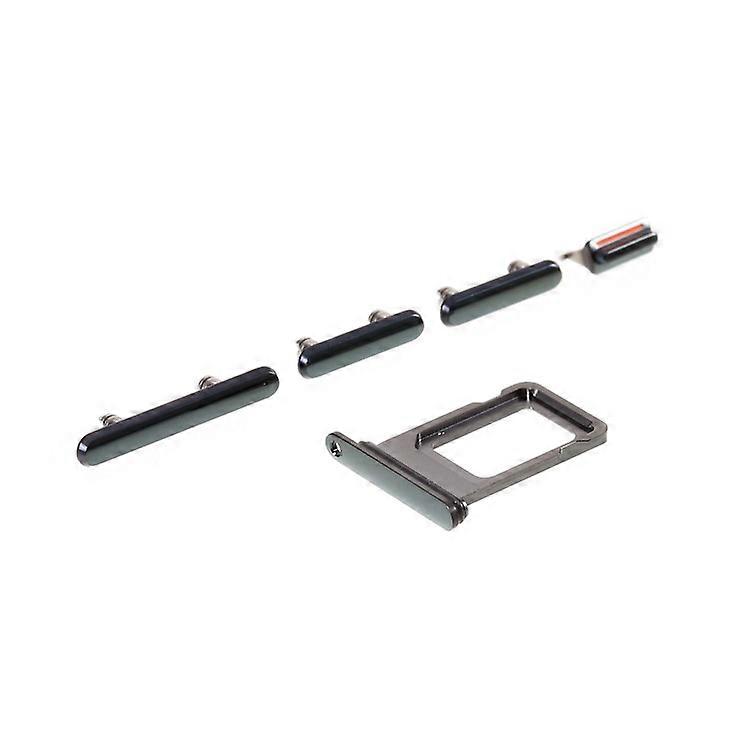 OEM 5Pcs/Set Side Button Set Compatible For iPhone 11 Pro Max 6.5 inch (Mute / Power / Volume Buttons + SIM Card Tray)