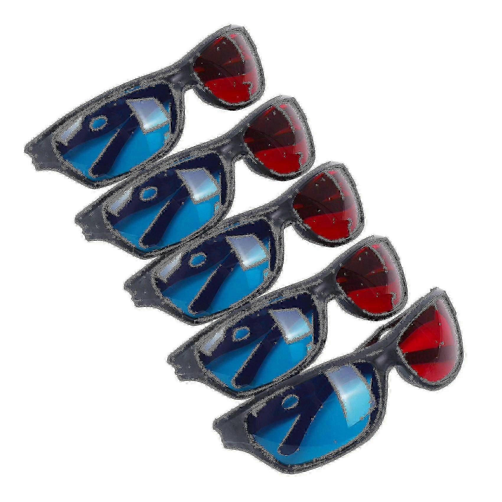5x Red And Blue Anaglyph Dimensional 3d Vision Glasses For Tv Game Dvd