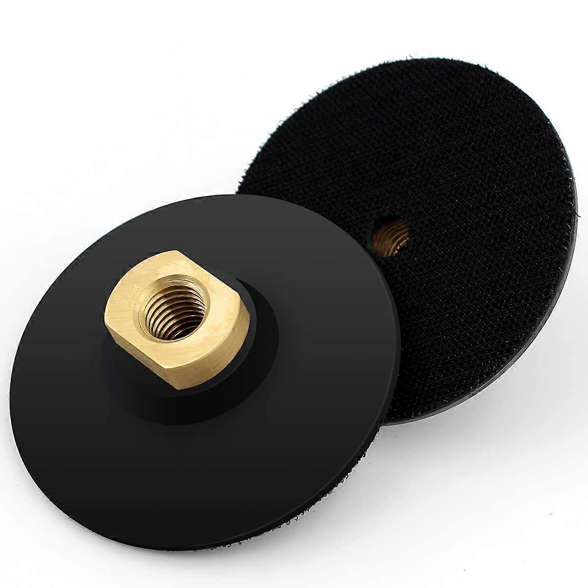 5inch 2Pcs Rubber Backer Pad for Angle Grinder - Flexible Extra Hook and Loop Backing Pad 5/8'-11