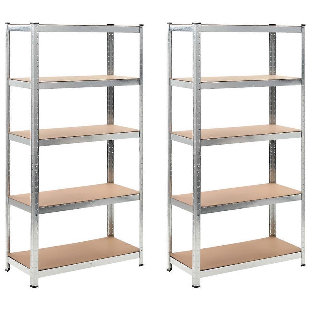 Storage Shelf Silver 2 Pcs Storage Units