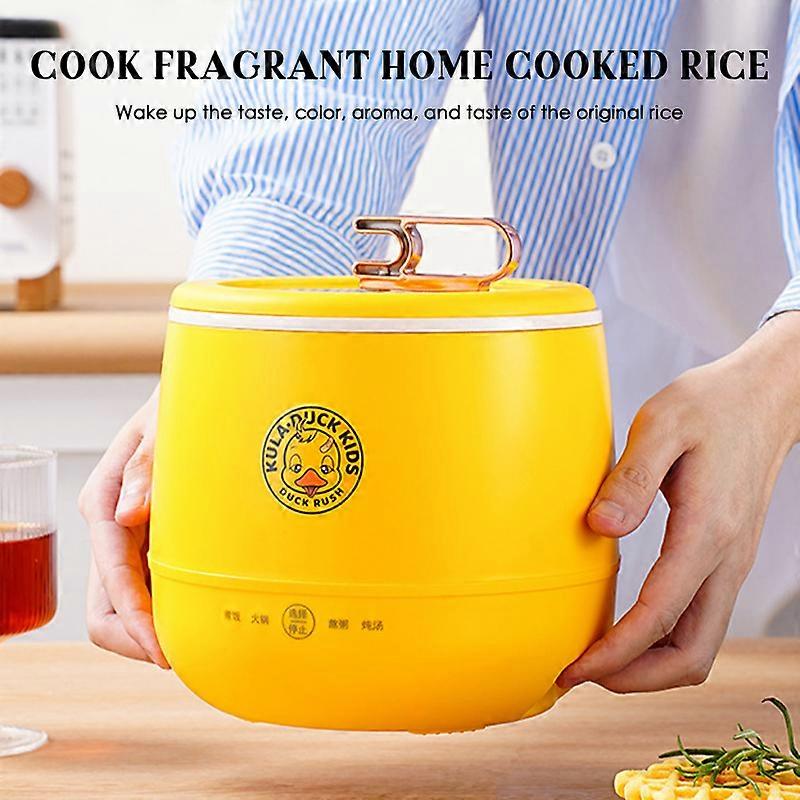 Mini 1.8L Multifunctional Non-Stick Rice Cooker Suitable 1-2 People with Maifan Stone Inner Pot for Home Dormitory Students Use