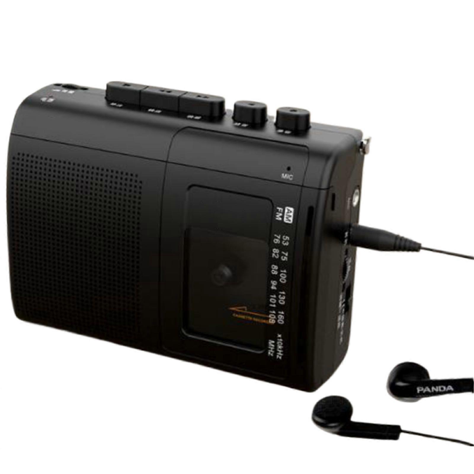 Compactly Cassette Player with AM FM Radio and 3.5mm Headphones Port for Easy Listenings Tape Recorders