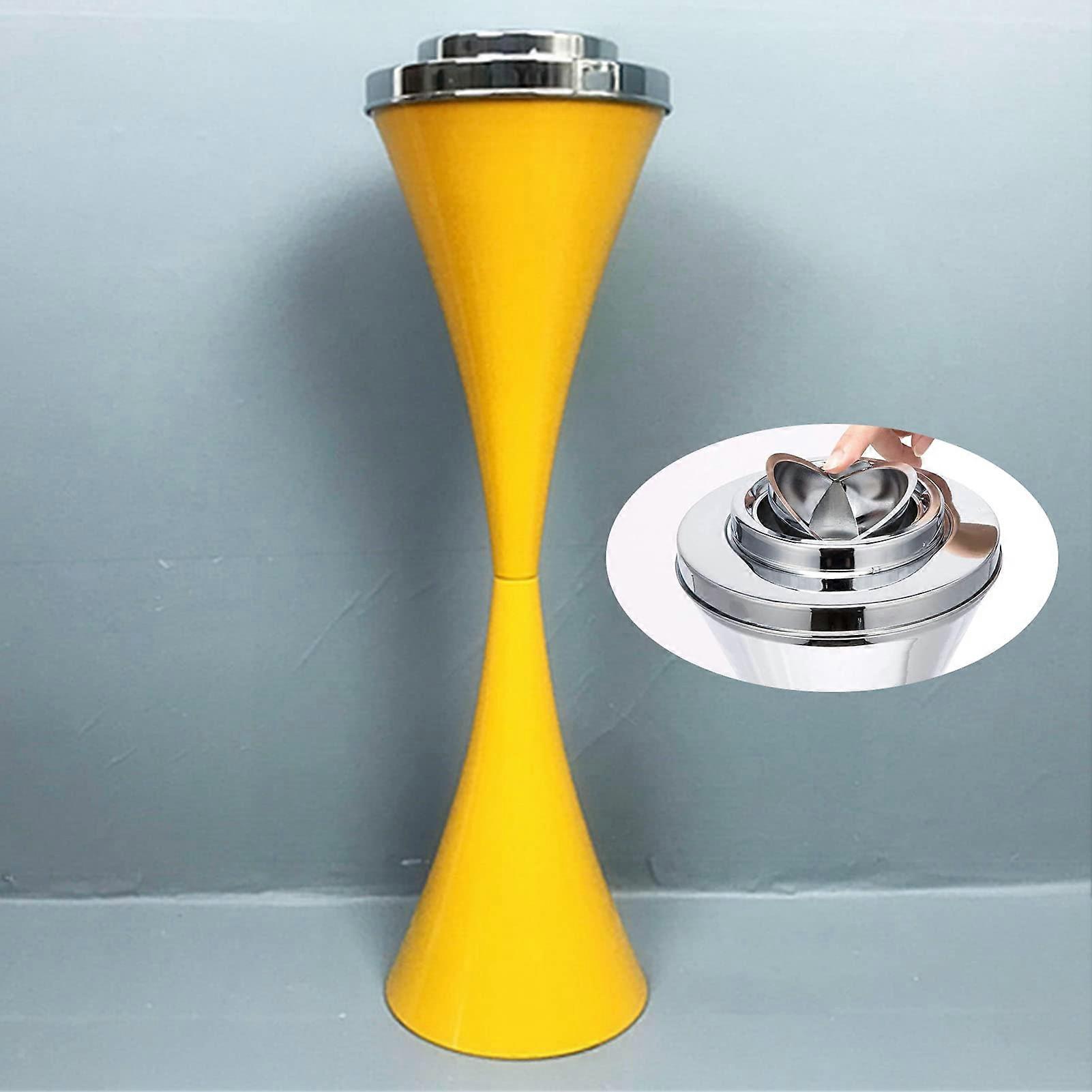 Ashtray Standing With Lid, Removable Cigarette Ashtray, Push-Down Base, Outdoor Smoking Receptacle, Smokers Pole