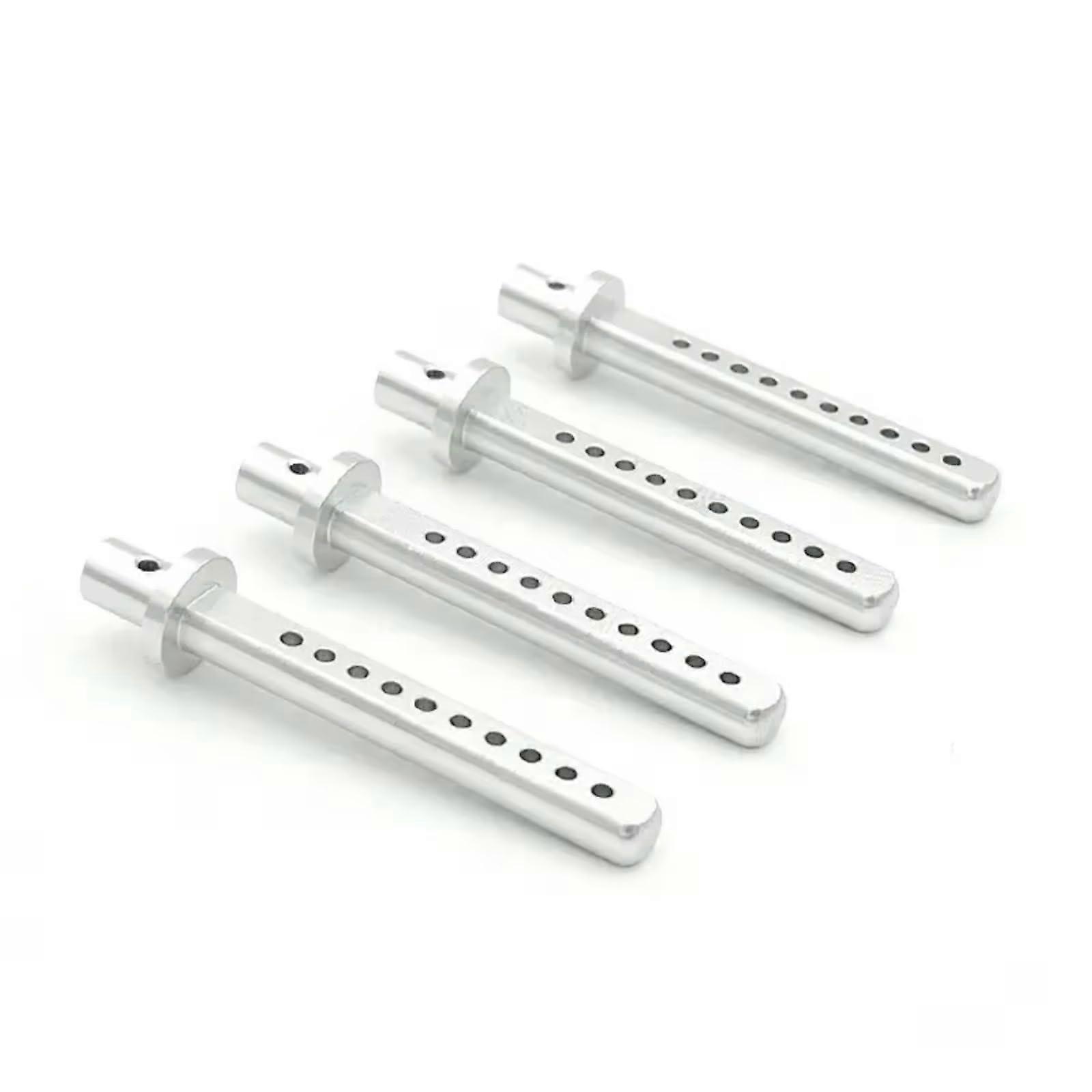 RC Spare Part Compatible with Axial for SCX10 1/10 RC Crawler Car Upgrade Parts 4PCS Metal Shell Column Mount Body Post Holder with R Clips(Silver)