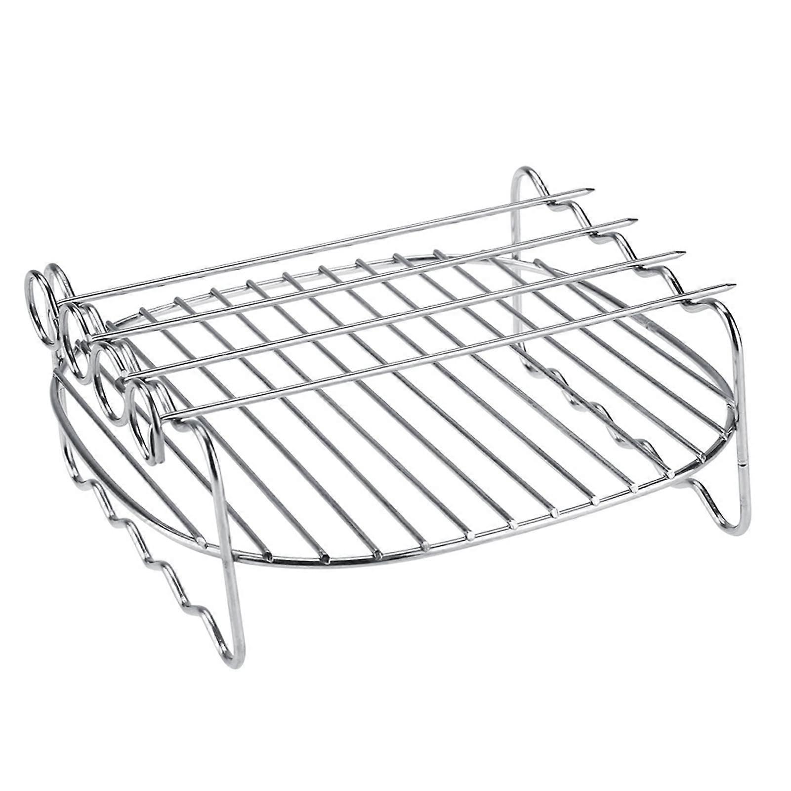 Grillrost for Air Fryer, Double-Layer Baking Sheet, Durable Non-Stick Grill Mat for Outdoor Cooking at Home