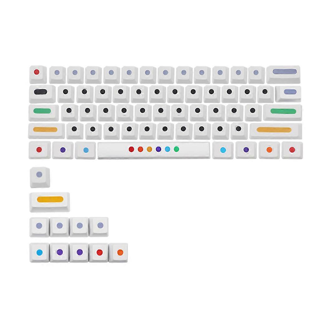 71 Keys Set OEM Profile Custom Dots Keycaps PBT Dye Sublimation Keycaps Set for Gateron Kailh Cherry MX Switches W