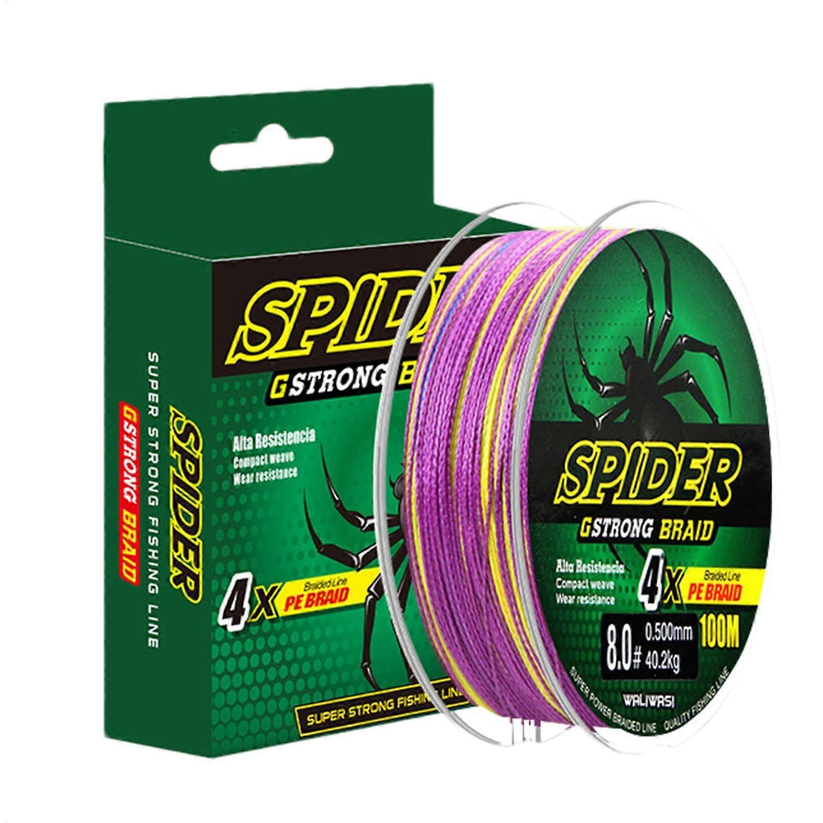 Braided fishing line Strong PE, abrasionresistant Smooth cast, 328foot, durable Colorful2
