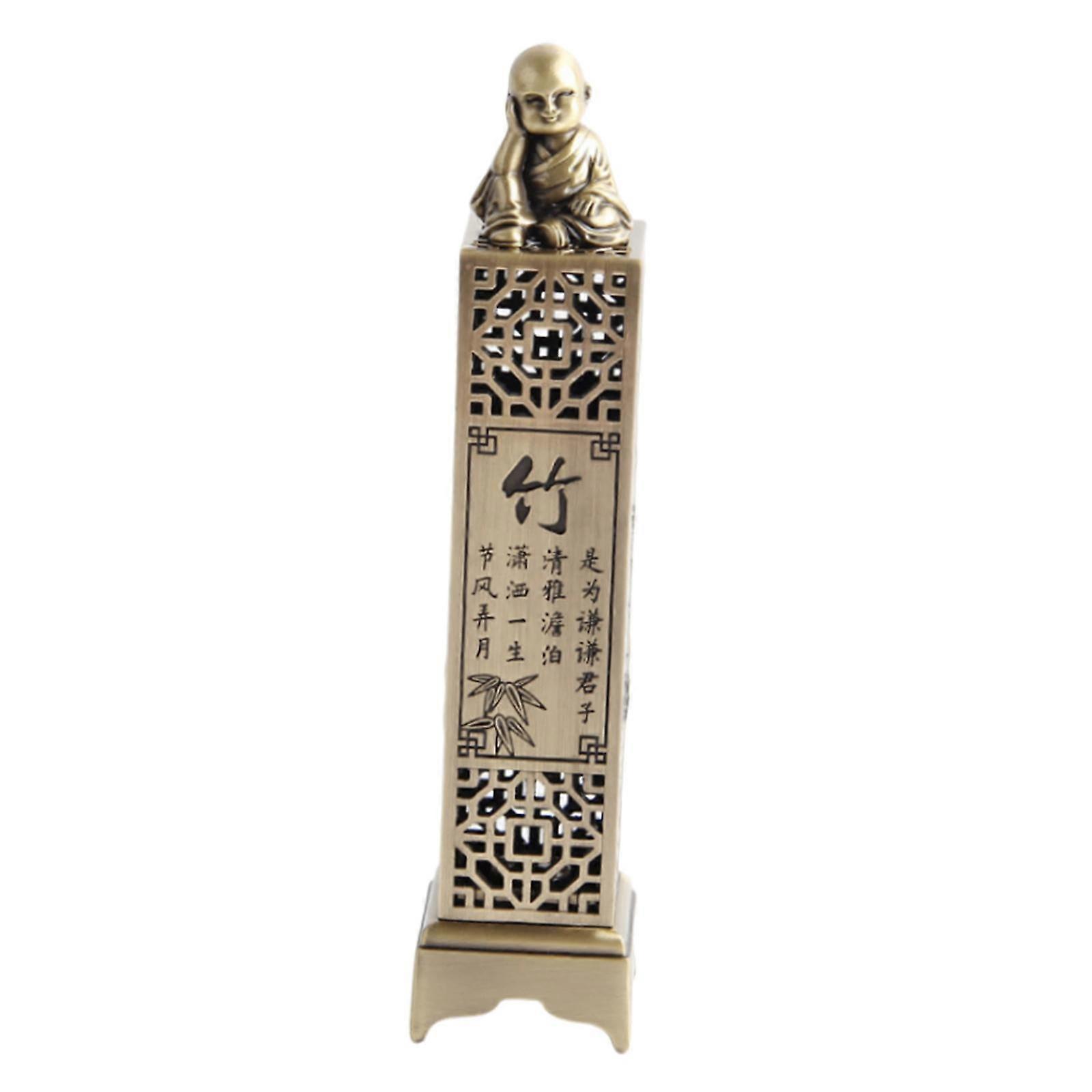 Incense Burner Tower, Decorative Little Monk Handmade Vertical Incense Holder,