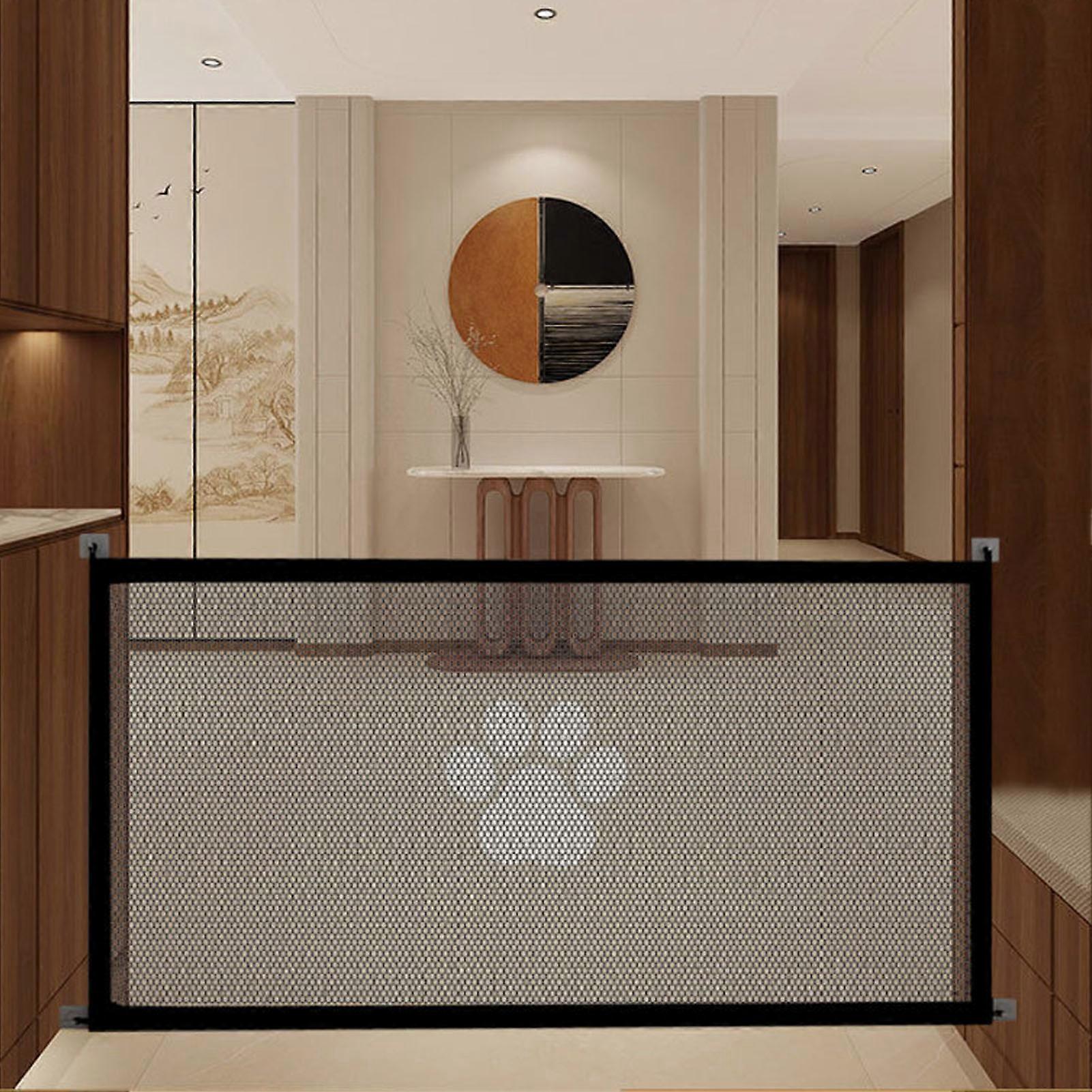 بوابة داخلي لكمة خالية من شبكة الأليفة الحرس السياج قابلة للطي عالية المتانة شبكة بوابة أسوار الأطفال لغرفة نوم المدخل S 110x78 سم 